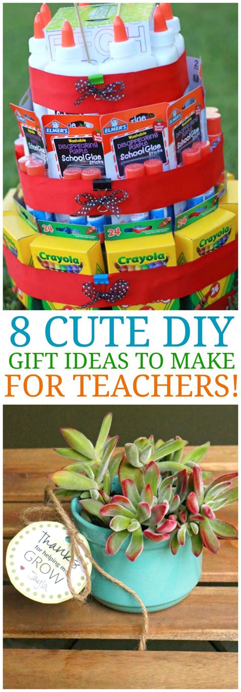 Not only do personalized presents that come from the heart show just how much your child's teacher means to them, they're treasures that can never be duplicated. 8 Cute DIY Teacher Appreciation Ideas & Homemade Gifts for ...