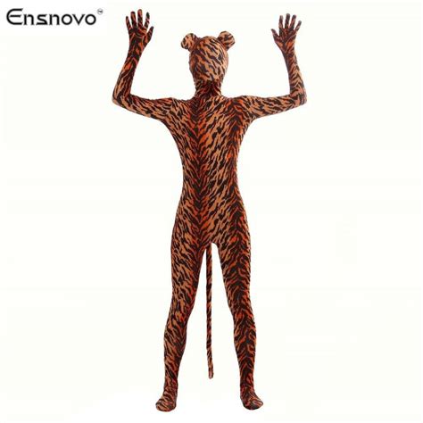 spandex tiger halloween costume cosplay zentai lycra s m l xl xxl xxxl one size material