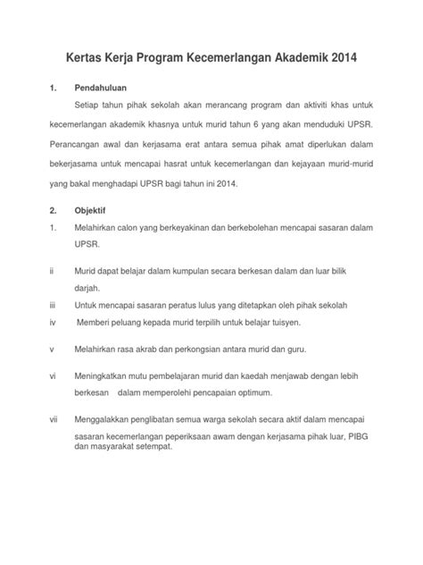 If you want to learn kertas kerja in english, you will find the translation here, along with other translations from malay to english. Kertas Kerja Program Kecemerlangan UPSR 2014