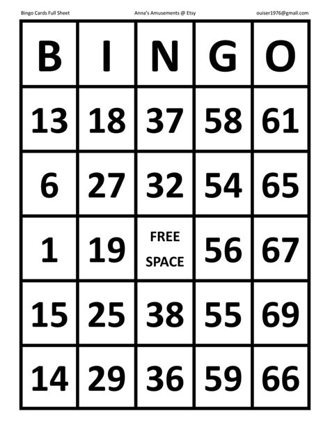 Design and print free custom bingo cards online. Large Print Bingo Sheets | Etsy