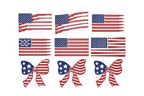 American Flag Svg Bundle 94687 Cut Files Design Bundles