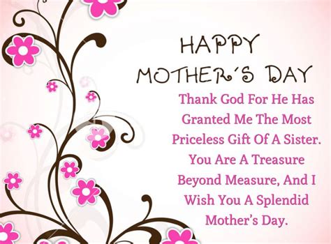 happy mother s day card with pink flowers