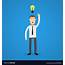 Clever Business Man And Idea Bulb Royalty Free Vector Image