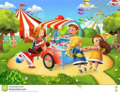Park Playground Background Cartoon Vector 72788253