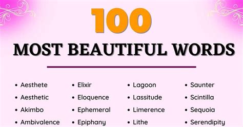 The Top 10 Most Beautiful English Words 2024 Atonce