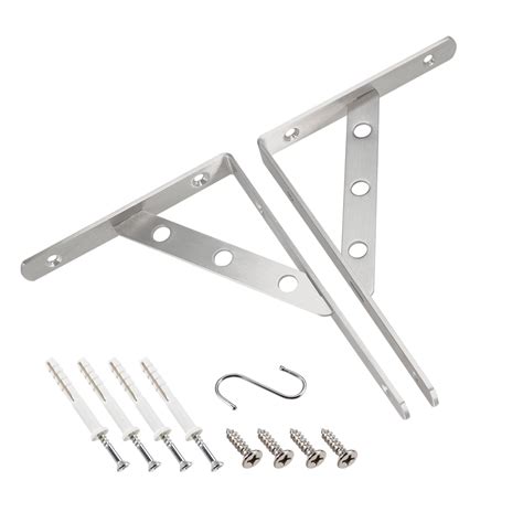 Uxcell 201 Stainless Steel 8 Inch Angle Bracket 90 Degree L Shaped