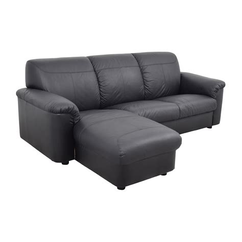 New friheten corner sofa bed with storage rm2290 other options available new vimle 3 seat sofa rm2385 other options available. 41% OFF - IKEA IKEA Black 3-Piece Leather Sectional / Sofas