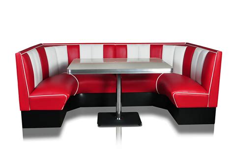 Retro Furniture Diner Booth Set Hollywood 120 X 240 X 120 Lawton