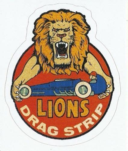 Lions Drag Strip Dragstrip Sticker Decal Decals Stickers Lions