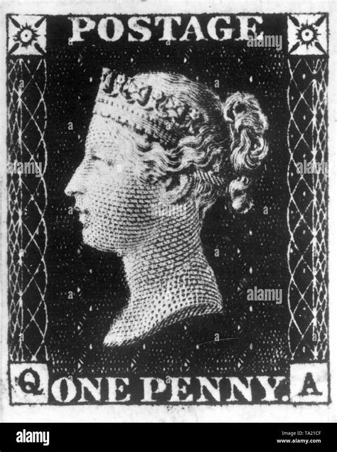 The Penny Black The Worlds First Adhesive Postage Stamp Used In A