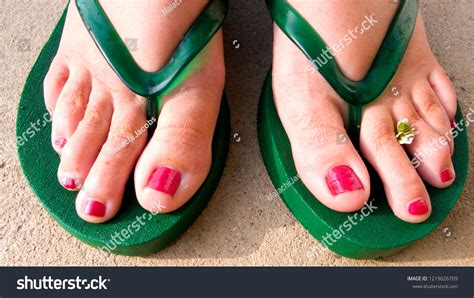 Hippie Girl Bare Feet Flipflops After Stock Photo 1219026709 Shutterstock