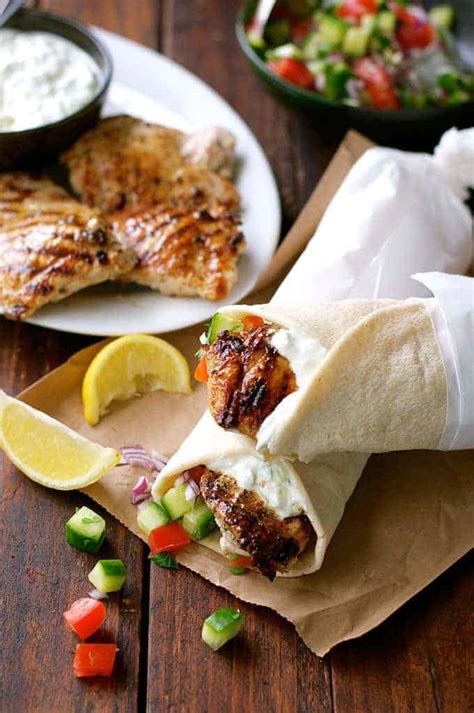 Greek Chicken Gyros With Tzatziki Recipetin Eats