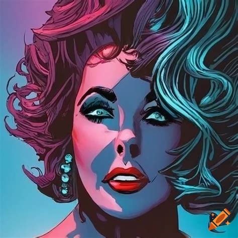comic book art of elizabeth taylor with ultimate power