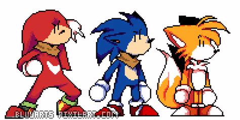 Pixilart Sonic Tails Knuckles Sprites By Bluuarts