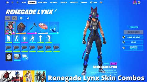 Renegade Lynx Skin Combos Fortnite Battle Royale Youtube