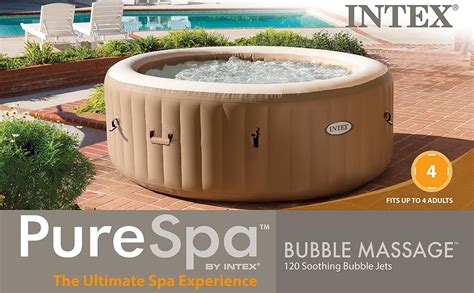 Intex 28425e 77in Purespa Inflatable Spa Tan Amazonca Patio Lawn