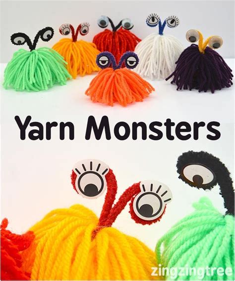 Learn How To Make These Easy Mischievous Yarn Monsters Yarn Crafts