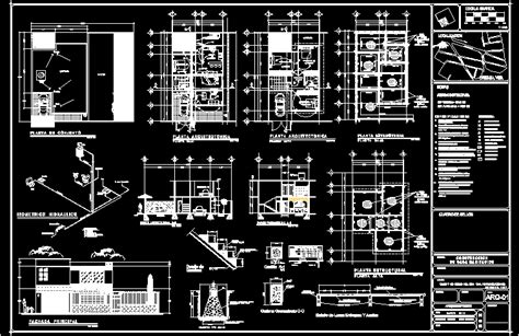 Casa Habitacion Dos Niveles En AutoCAD Librería CAD