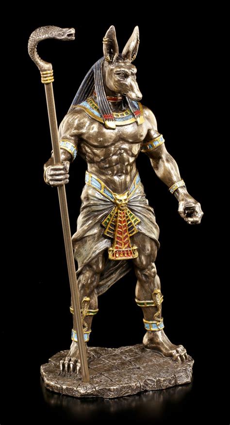 anubis personaje con kobra cetro veronese egipto dios decorativas estatua ebay