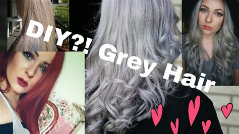 Meinen blondton bin ich so langsam satt. DIY?! Graue Haare Grey Hair Von Rot auf Grau färben - YouTube