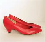 Vintage Red Kitten Heels