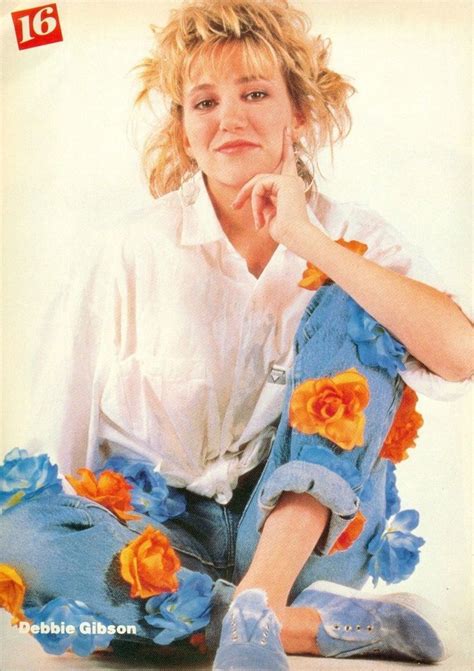 Debbie Gibson 80s 16 Pinup With Flowers On Her Jeans Debbie Gibson