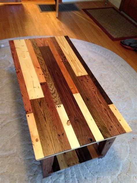 Coffee Table Made From Pallet Wood Top View Pallet