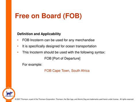 Ppt Terms Of Trade Or Incoterms Powerpoint Presentation Free