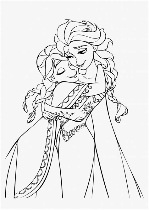 Dibujos Para Colorear De Elsa Y Anna De Frozen