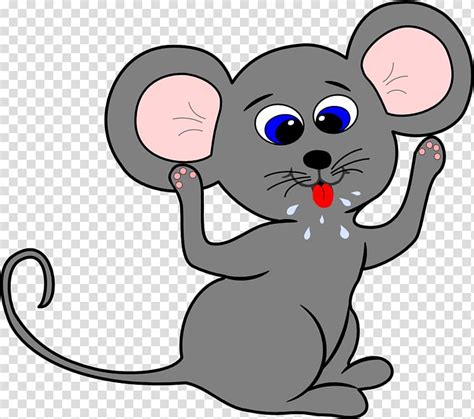 Gray Rat Mouse Cartoon Drawing Cartoon Mouse Transparent Background
