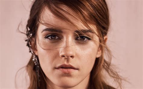 X Emma Watson Celebrity Actress Women Auburn Hair Portrait Display Wallpaper