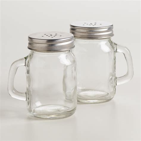 Mason Jar Salt And Pepper Shaker Set Glass By Creativewindow