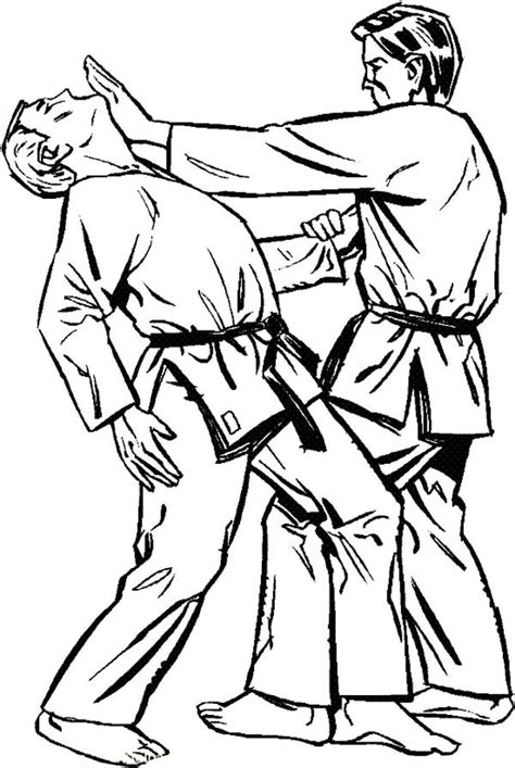 Open Hand Techniques In Karate Kid Coloring Page : Kids Play Color