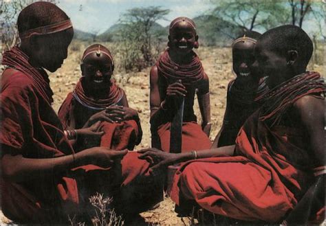 Kensta Tribes Series Samburu Girls Kenya Africa Postcard