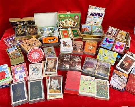 Large Lot Vintage Playing Card Decks Reseller Lot Dealer Lot 42 Decks