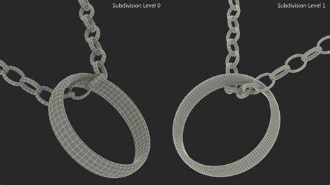 Lord Of The Rings Ring On Chain 3d Model Cgtrader
