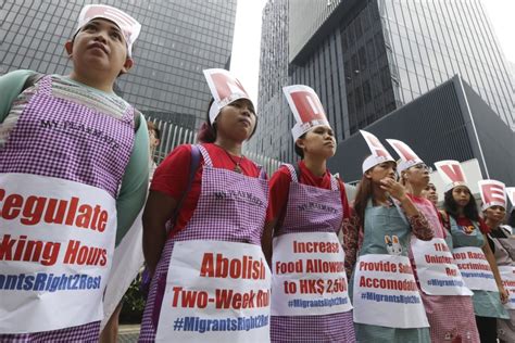 Domestic Helpers On The March In Hong Kong To Demand Better Living And Working Conditions