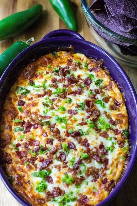 Cheesy Bacon Jalapeno Dip Is Warm Spicy And Loaded With
