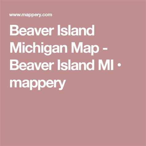 Beaver Island Michigan Map Beaver Island Mi Mappery Beaver Island