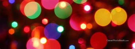 Christmas Colorful Lights Facebook Cover Holidays