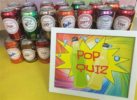 Soda Lighted Welcome Students Pop Quiz Fun Quiz