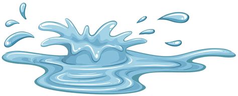 Cartoon Water Splash Drawing Splash Water Cartoon Vector Illustration Aqua Wave Royalty