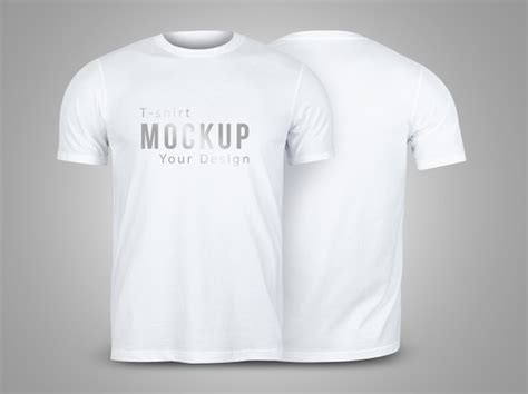 Mockup Camiseta Blanca Psd Free White Blank T Shirt Template Vector