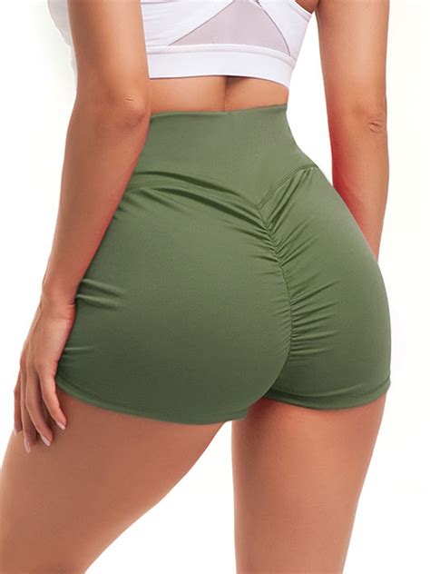 Exercise And Fitness Women Sporting Goods Womens Butt Lifting Yoga Shorts High Waisted Ruched