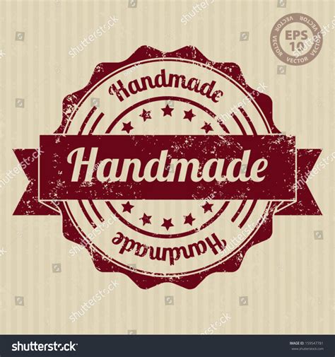 Handmade Vintage Stamp Grunge Vector Stock Vector 159547781 Shutterstock