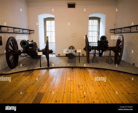 A Hall Containing Various Pieces Of Artillery At The Royal Armouries