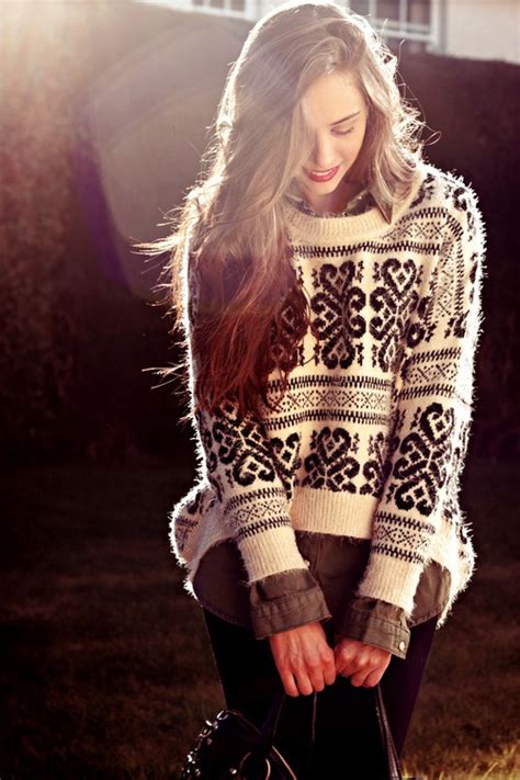Beauty Winter Girl Cute Fashion Beautiful Sweater Perfect Style Model