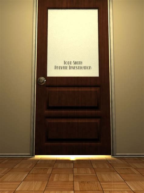 Film Noir Detective Office Door