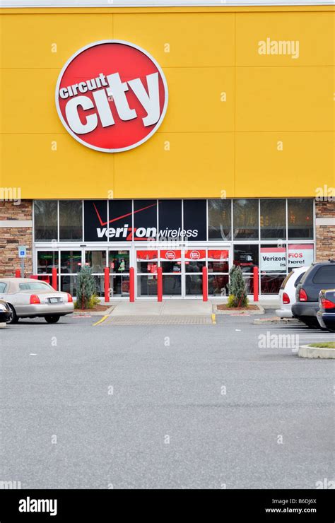 Exterior Facade Of Circuit City Retail Store With Sign And Logo And