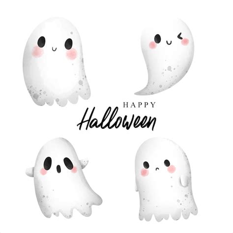 Premium Vector Halloween Cute Ghost Vector Illustration